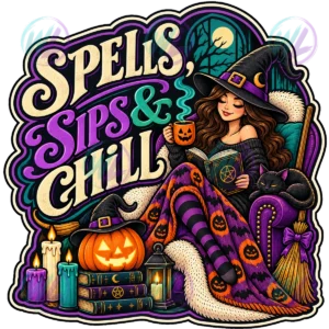 spells sips and chill brunette watermarked preview