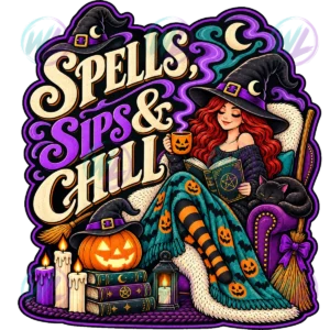 spells sips and chill red watermarked preview