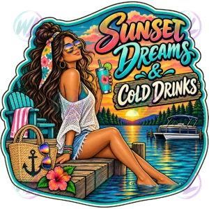 sunset dreams and cold drinks watermarked preview