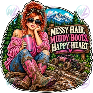 messy hair muddy boots happy heart red watermarked preview