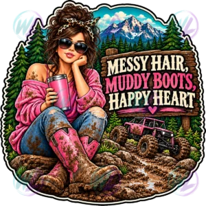 messy hair muddy boots happy heart brunette watermarked preview