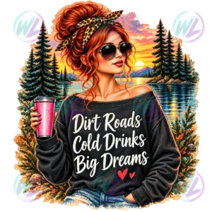 dirt roads cold drinks big dreams red watermarked preview
